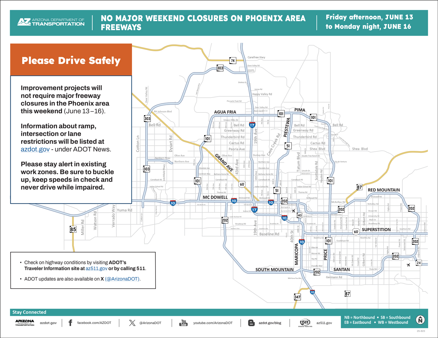 Weekend advisory map