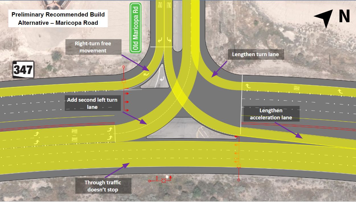 proposed intersection improvements for Maricopa Road at SR 347