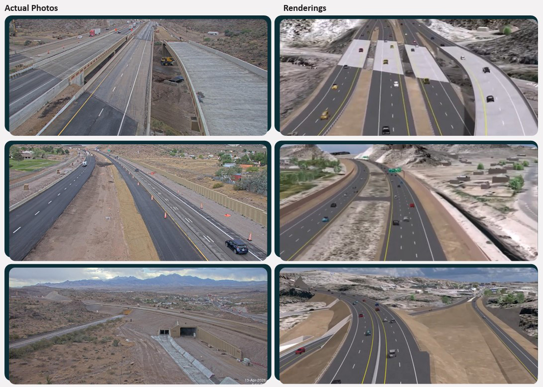 Image showing renderings versus actual photos 