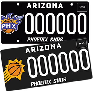 Phoenix Suns License Plates