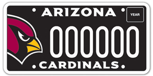 Arizona Cardinals License Plate