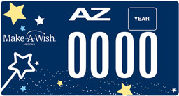 Make a Wish Motorcycle License plate