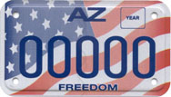 Military Support motorcycle license plate