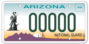National Guard License Plate