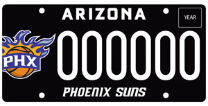 Phoenix Suns License Plate Phoenix Suns License Plate