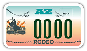 Arizona Rodeo Small License plate image