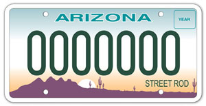 Street Rod License Plate
