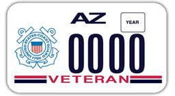 Veteran Coast Guard - Arizona license plate