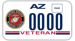 Veteran Marine Corps - Arizona License Plate