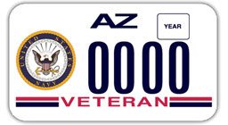 Veteran Navy - Arizona license plate