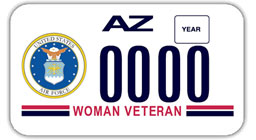 Women Veterans Air Force - Arizona license plate