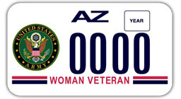 Women Veterans Army Force Small License plate image