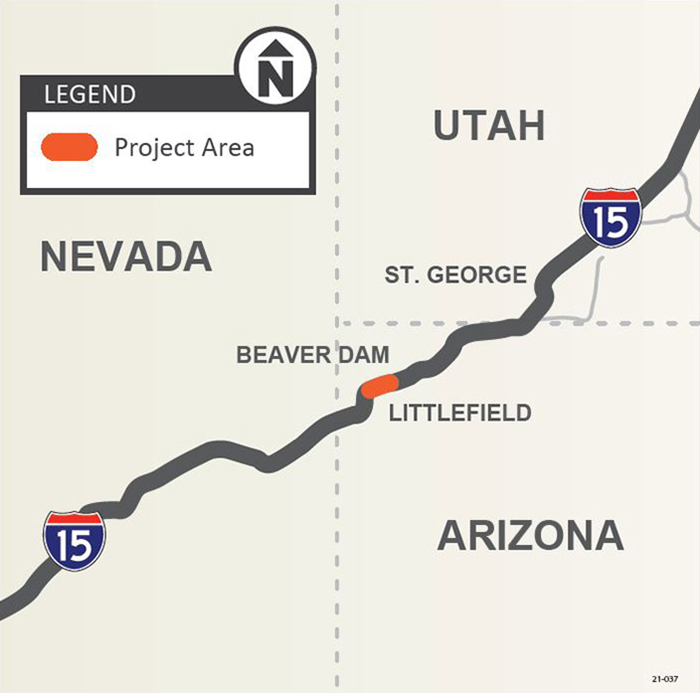 I-15 Virgin Bridge No1 Project Map