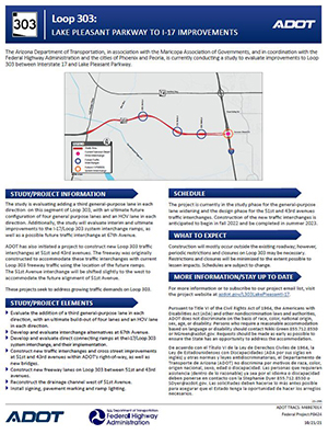 Loop 303 Lake Pleasant Parkway to I-17 Fact Sheet
