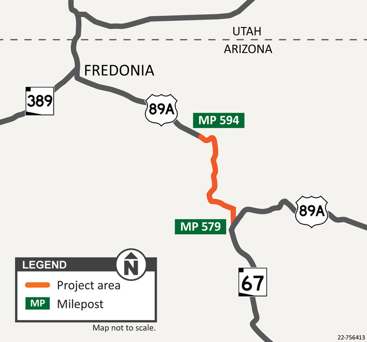 US 89A: Bitter Springs - Fredonia Project Map