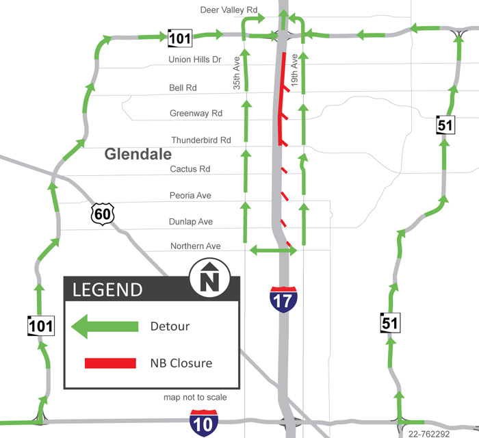 I-17 Dunlap Avenue to Deer Valley Road Project Traffic Alert Map