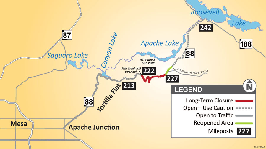 SR 88 Apache trail Map