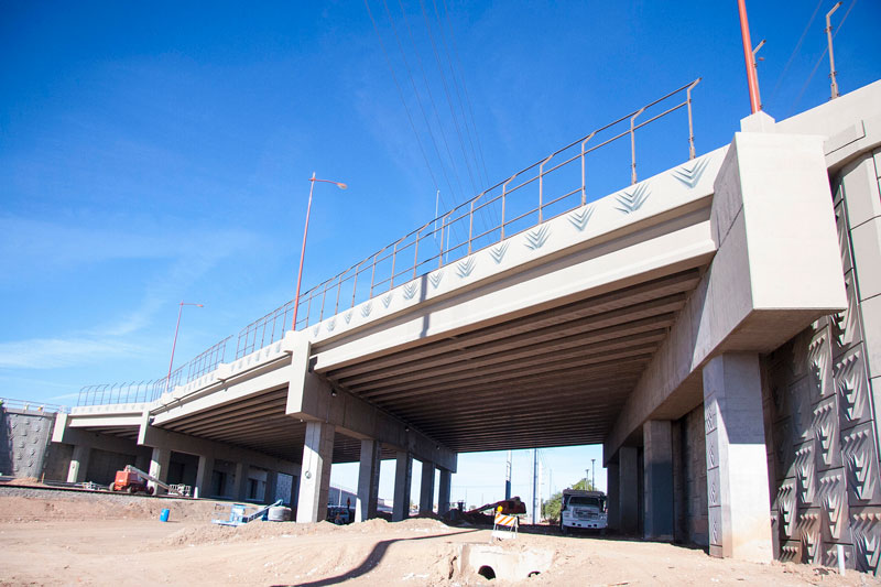 New overpass carrying Bell Road across Grand Avenue