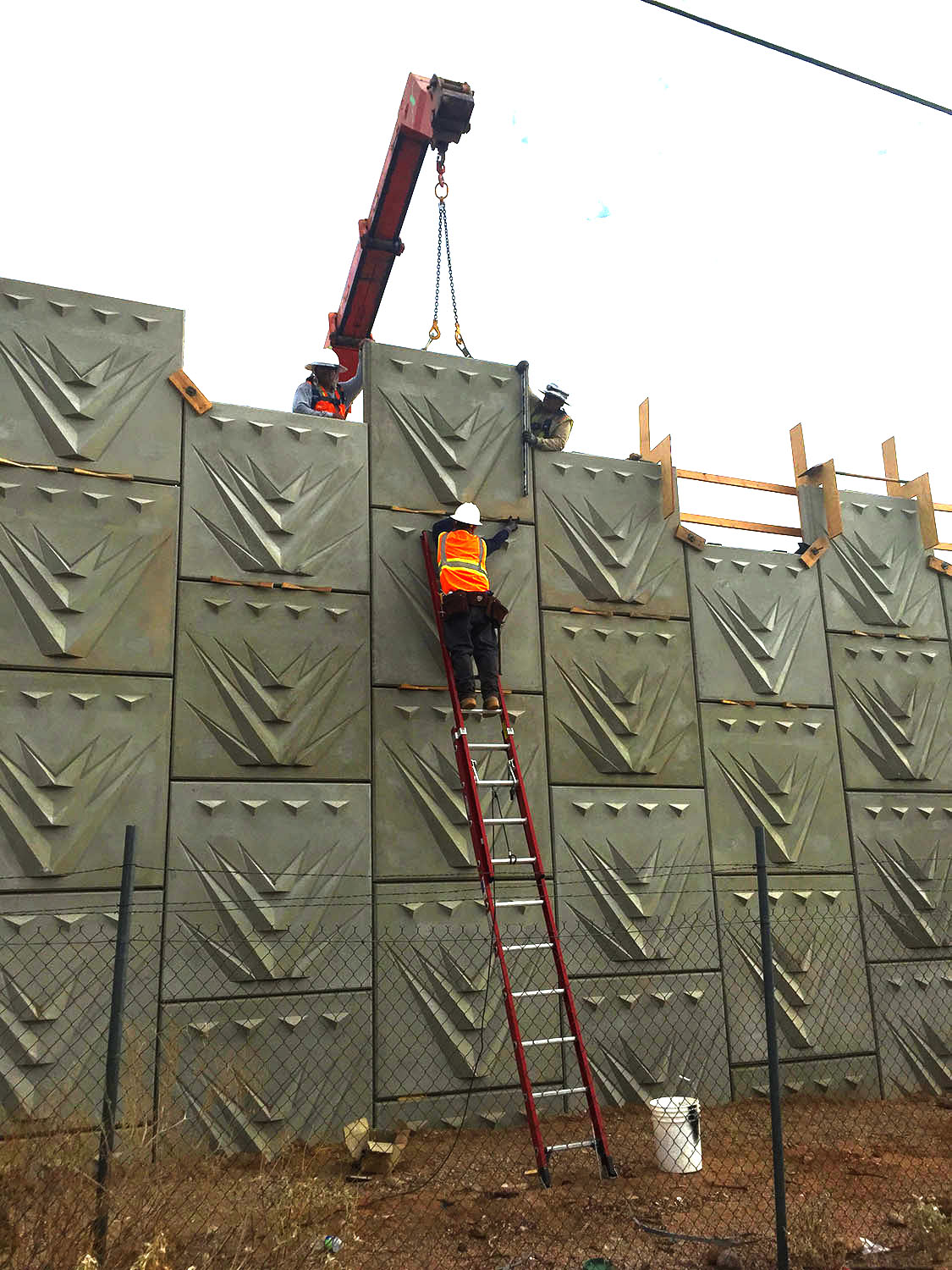 Installation of Sound Wall on Bell/Grand Interchange Project