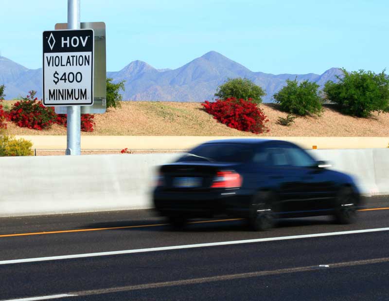 ADOT signs to remind drivers about 400 HOVlane violations ADOT