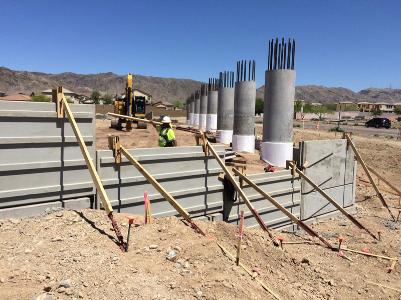 Bridge Walls being assembled on South Mountain Freeway and 17th Avenue