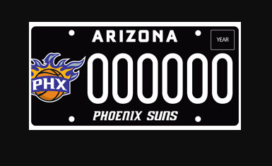 Arizona Phoenix Suns Aluminum License Plate Tag New 
