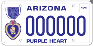 purple heart plate