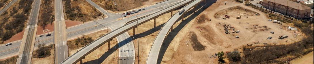 Drone view of freeways