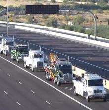 Screenshot from a traffic camera of the parade in 2019.