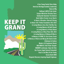 A graphic listing the names of the groups the renewed or became new Adopt A Highway volunteers.