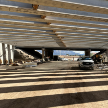 A highway construction project.