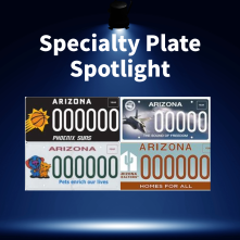 Specialty plates featured in April. 