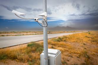 Dust sensors along a rural highway.