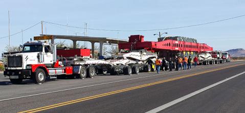 Oversize load example -- truck carrying massive transformer