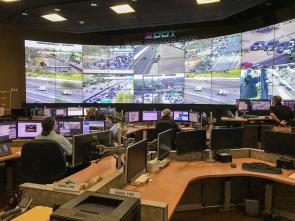 Traffic Operations Center view toward screens