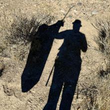 Shadow selfie of Adopt a Highway volunteer