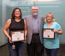 Picture of (left to right): Cassandra Miller, Geary Buchanan and Christina Pippin