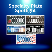 Specialty plates featured in July. 