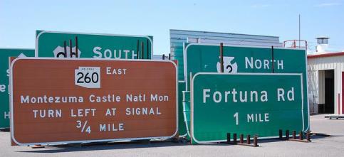Signs made by ADOT