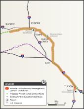 Rail study corridor map