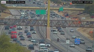 Traffic camera view of Loop 101 Agua Fria Freeway
