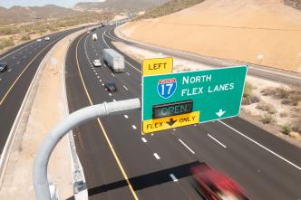 I-17 flex lanes aerial view