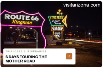 Website poster for ways to tour Route 66