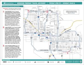 ADOT's Weekend Freeway Travel Advisory (Feb. 27-Mar. 2, '26 Map) The Phoenix Area