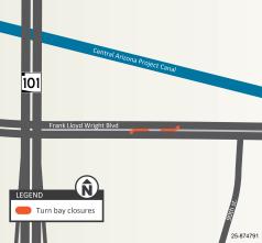Turn bay closure map