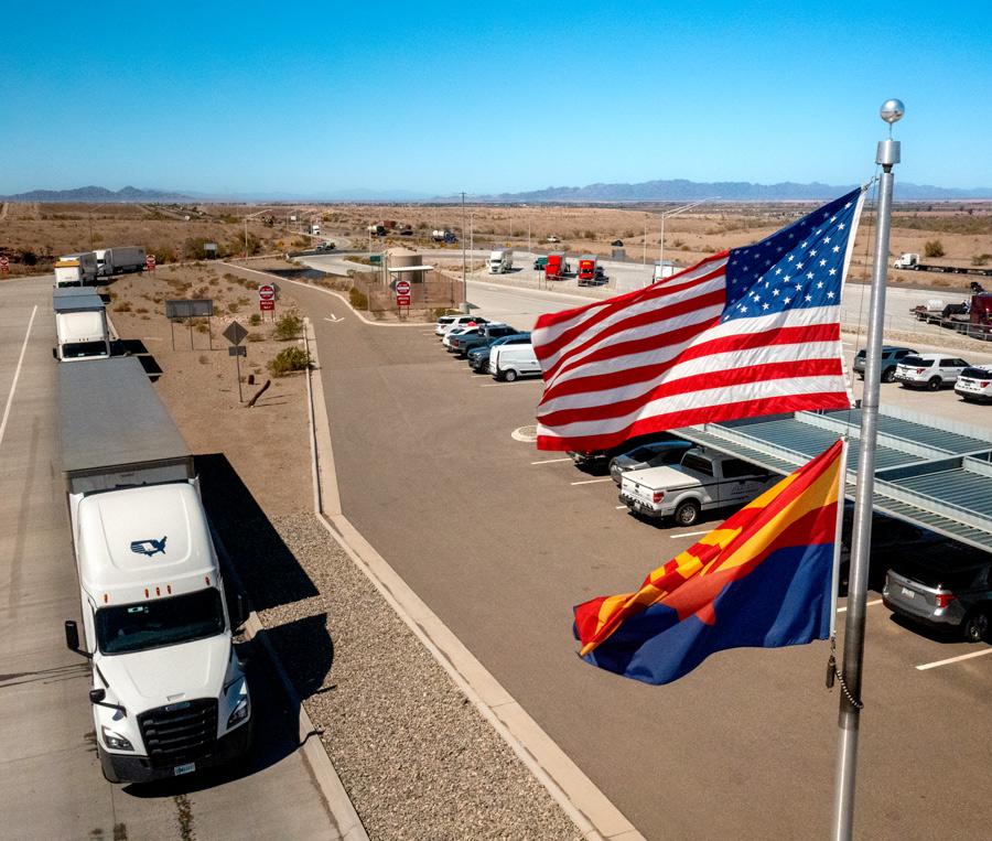 Trucks entering ADOT port of entry