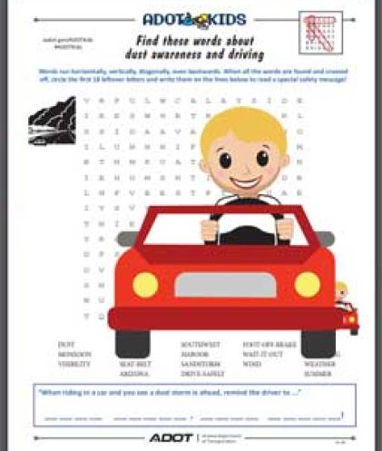 ADOT Dust Storm Word Search