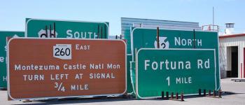 Signs made by ADOT