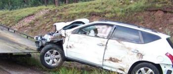 Crashed van