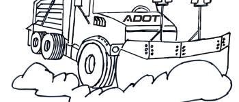 adot kids coloring sheet snowplow drawing.
